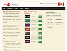 Tablet Screenshot of lioncasinos.com